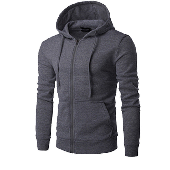 Veste à Capuche Homme Zippée Slim – Doublure Polaire Douce