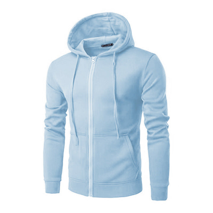 Veste à Capuche Homme Zippée Slim – Doublure Polaire Douce