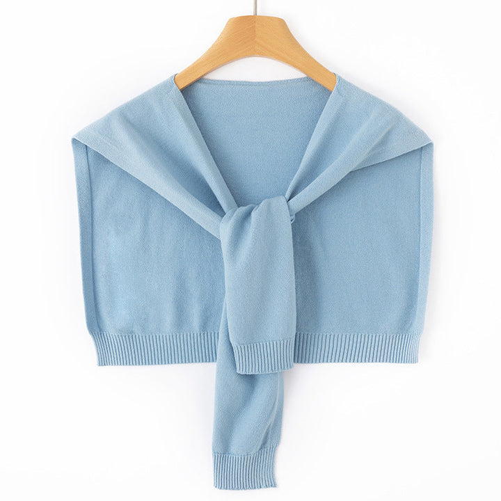 Étole Femme en Maille Fine à Nouer – Couvre-Épaules Façon Boléro