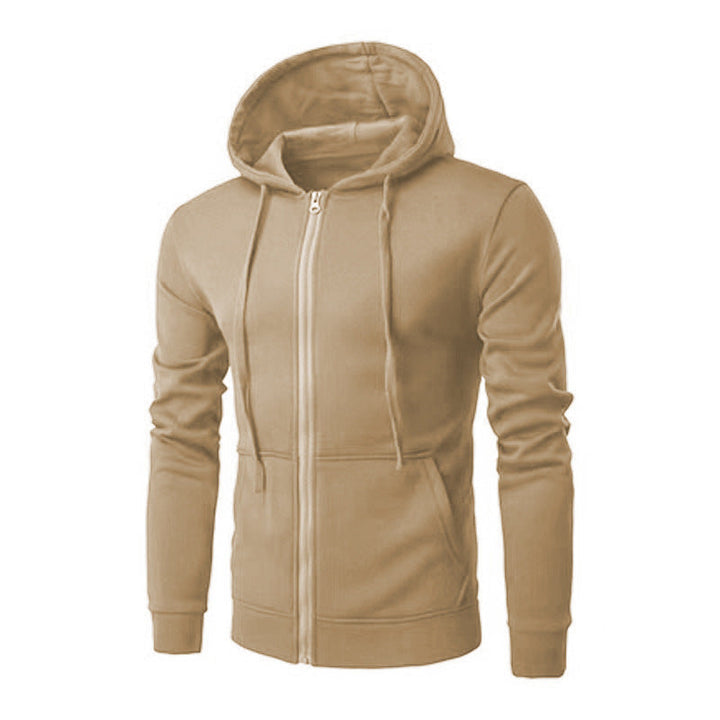 Veste à Capuche Homme Zippée Slim – Doublure Polaire Douce