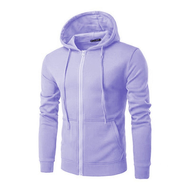 Sweat à Capuche Homme Zippé Ajusté – Poche Kangourou