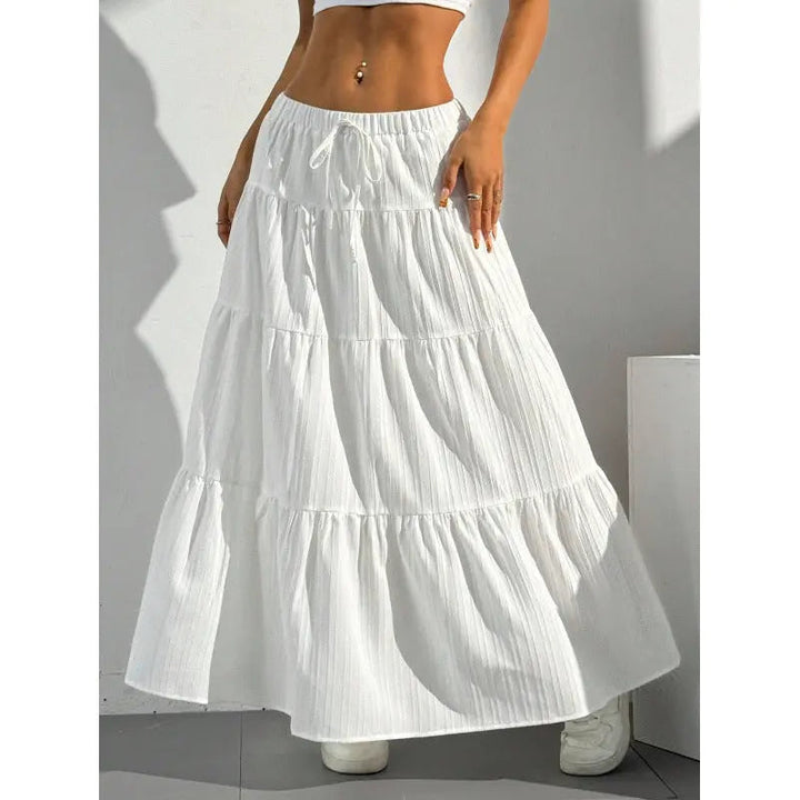 Women's Long Skirt with Laces – Loose and Flowing Fit