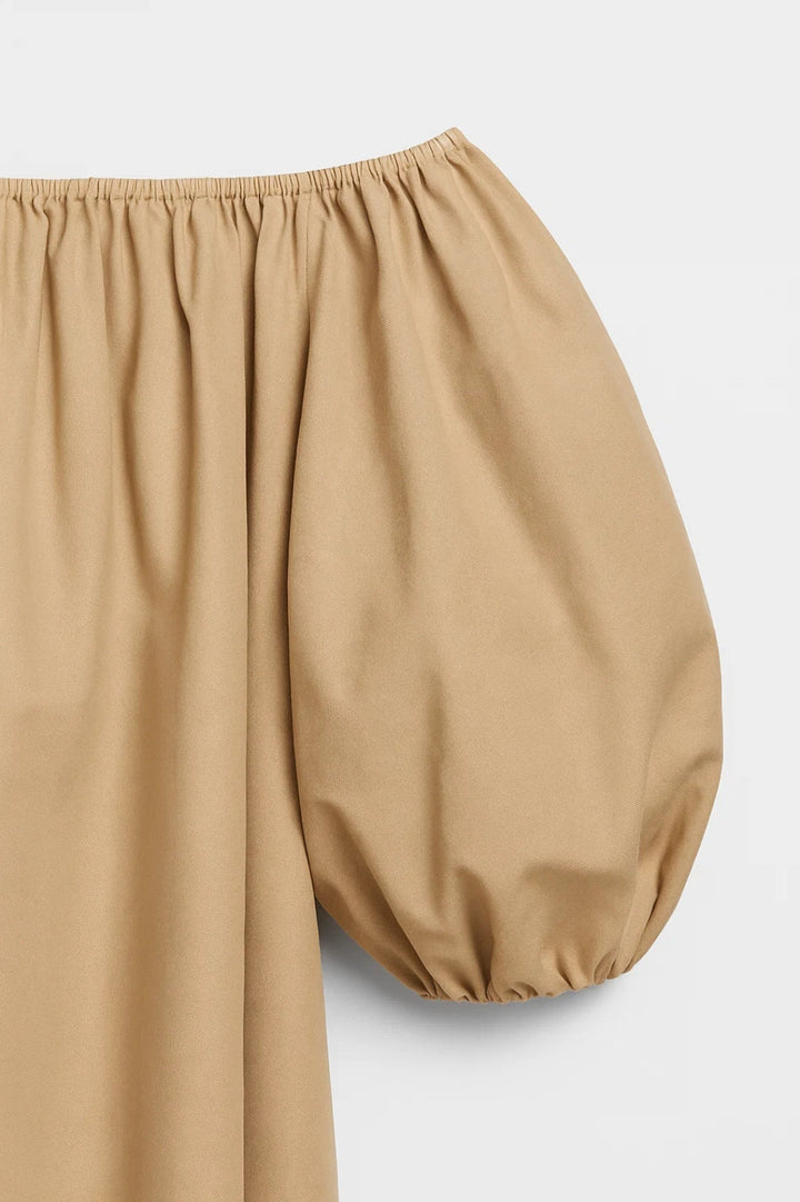 Vestito Mini Donna con Spalle Scoperte – Maniche a Sbuffo Taglio Ampio