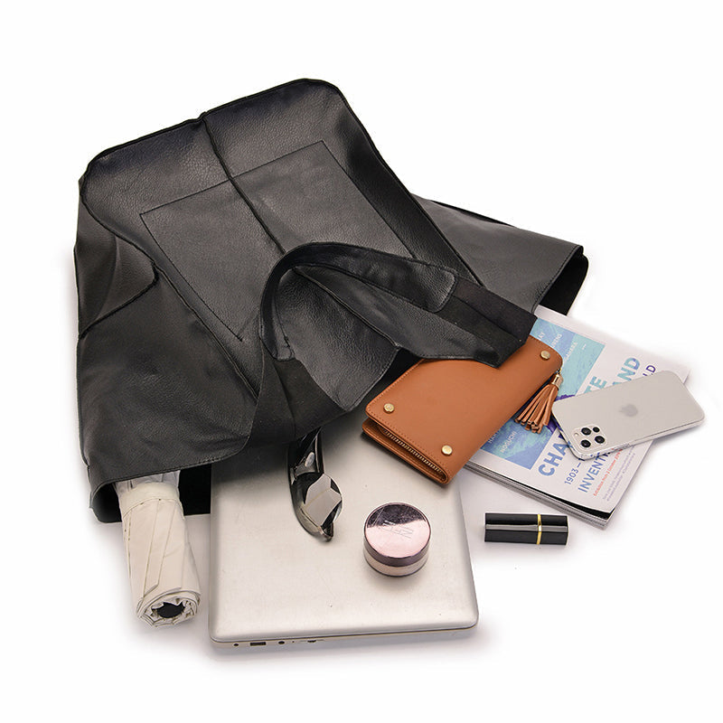 Borsa cabas donna oversize in pelle – Grande silhouette morbida da portare a spalla