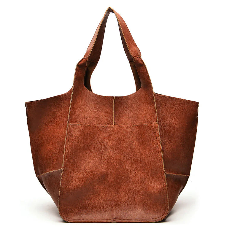 Borsa cabas donna oversize in pelle – Grande silhouette morbida da portare a spalla