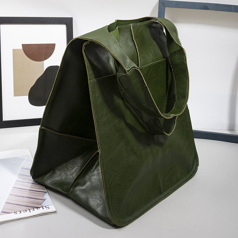 Borsa cabas donna oversize in pelle – Grande silhouette morbida da portare a spalla