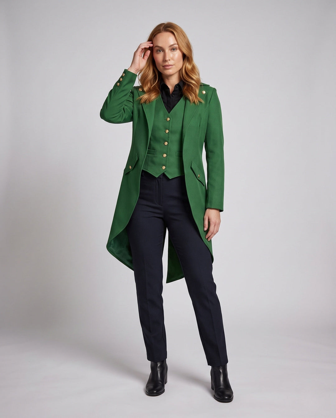 Veste Femme Style Vintage – Ourlet Asymétrique