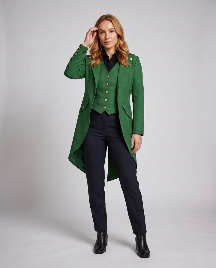 Veste Femme Style Vintage – Ourlet Asymétrique