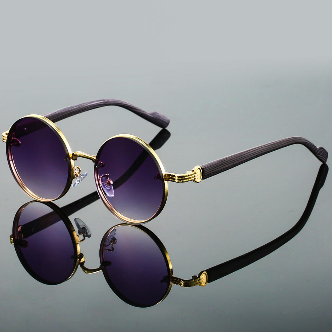 Damen-Sonnenbrille – klassische runde Fassung getönte Gläser