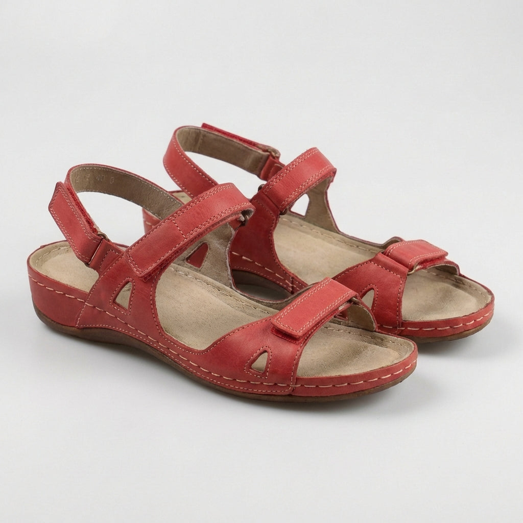Damen Flache Sandalen mit offenem Zehenbereich – Verstellbare Riemen & Anatomische Sohle
