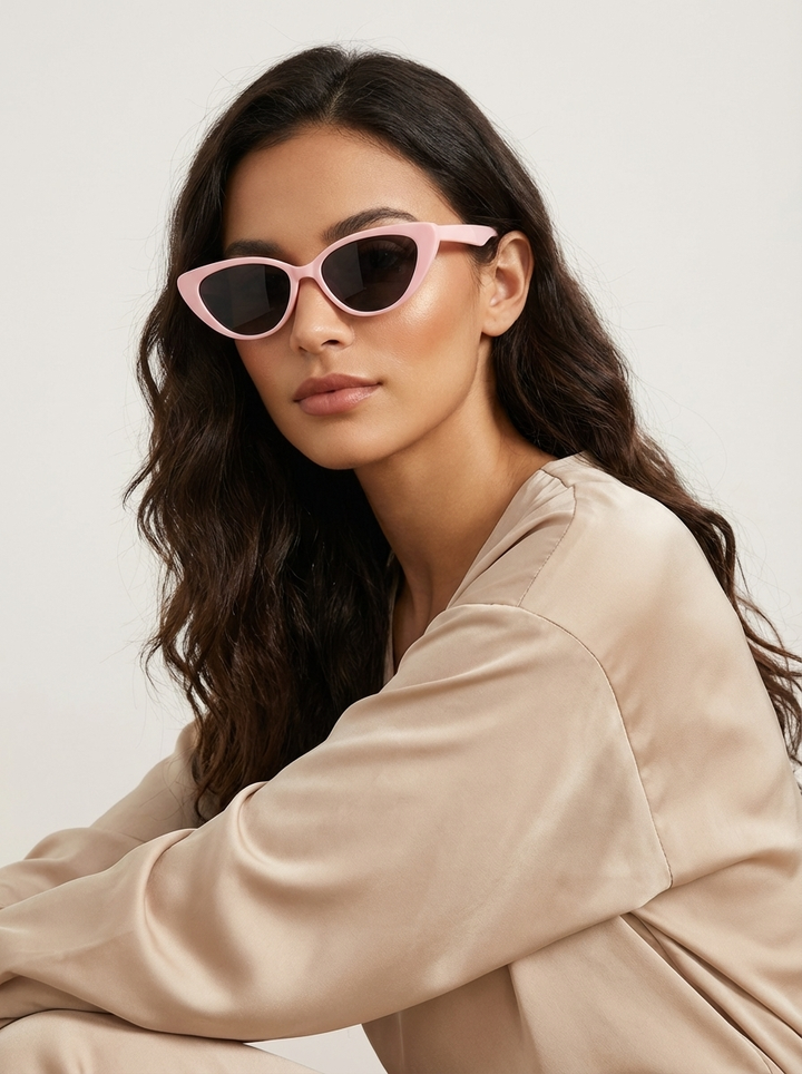 Damen Sonnenbrille Katzenaugen – Leichter Rahmen im Retro-Stil