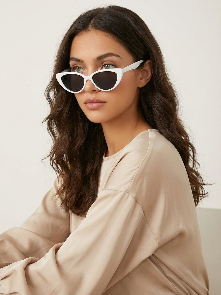 Damen Sonnenbrille Katzenaugen – Leichter Rahmen im Retro-Stil