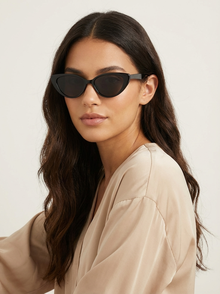 Damen Sonnenbrille Katzenaugen – Leichter Rahmen im Retro-Stil