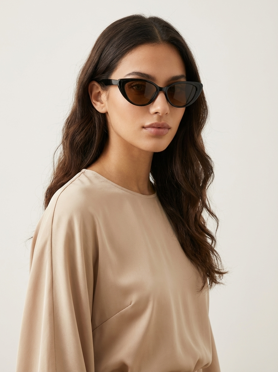 Damen Sonnenbrille Katzenaugen – Leichter Rahmen im Retro-Stil