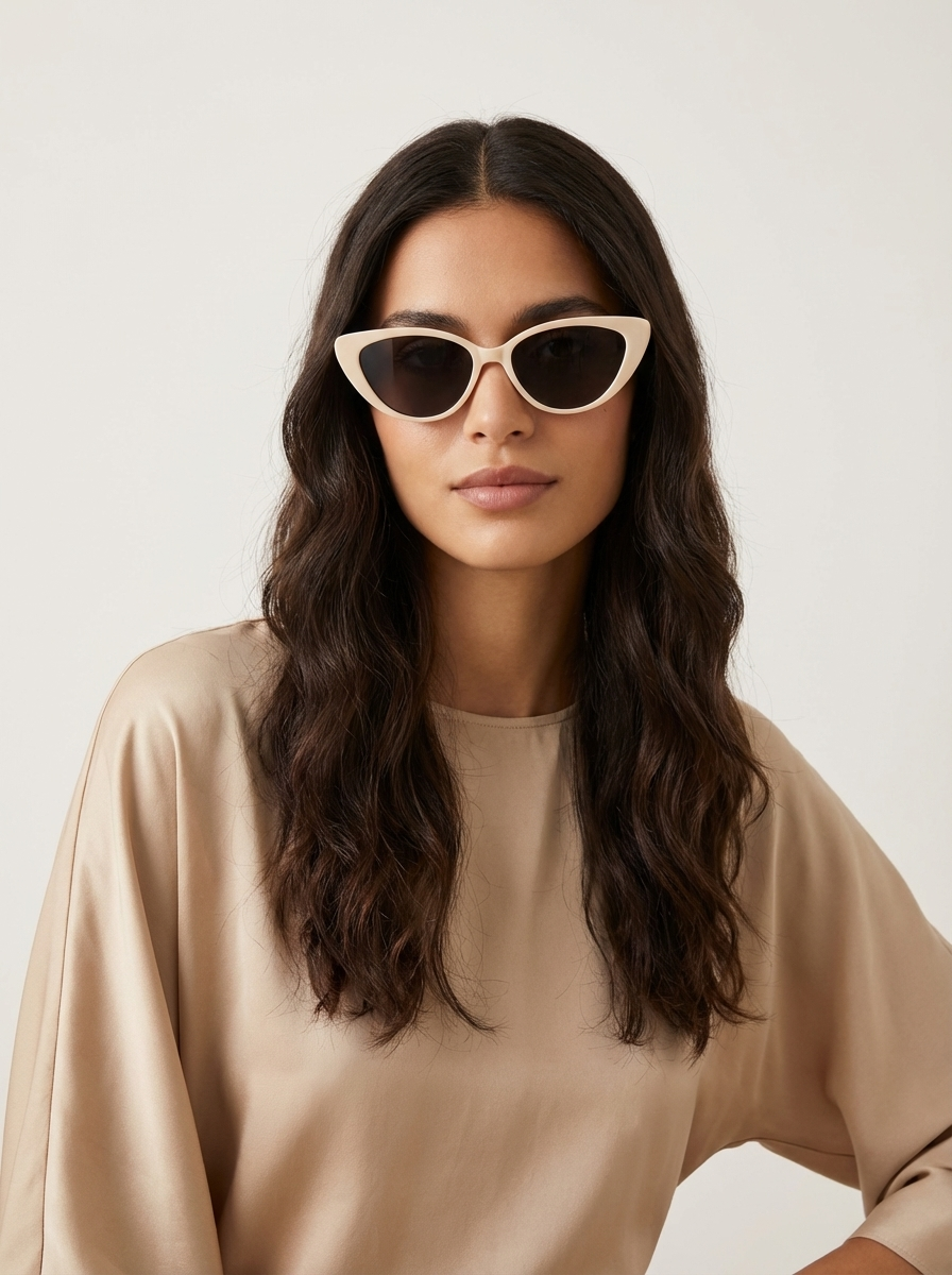 Damen Sonnenbrille Katzenaugen – Leichter Rahmen im Retro-Stil