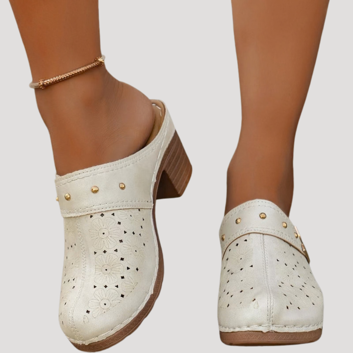 Damen Mules mit quadratischem Absatz im Clog-Stil – täglicher Komfort