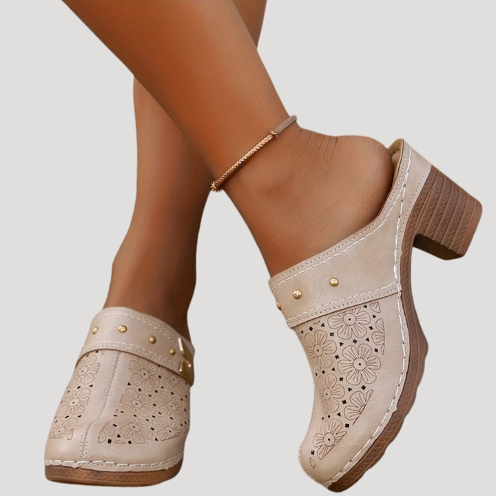 Damen Mules mit quadratischem Absatz im Clog-Stil – täglicher Komfort