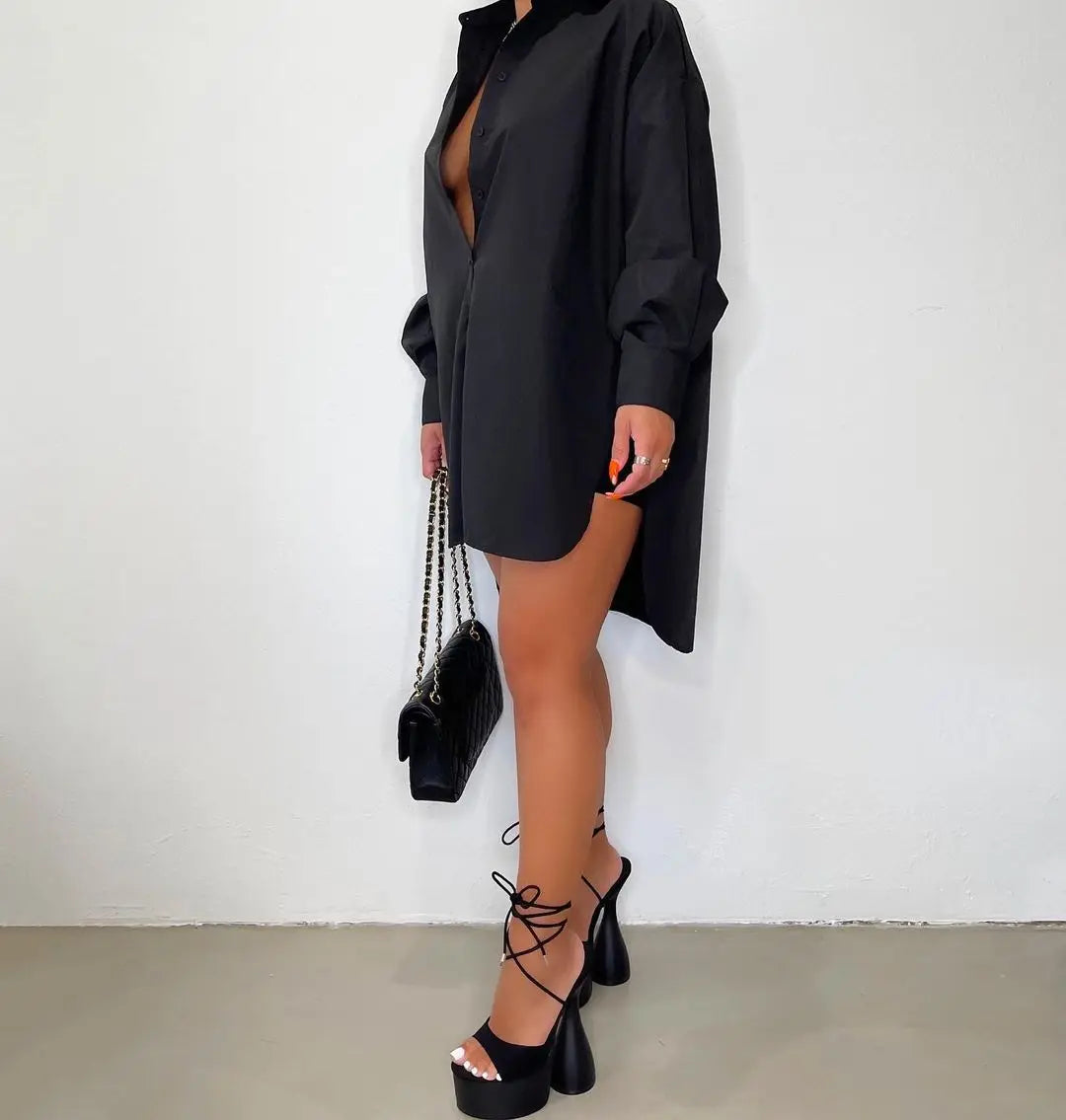 Oversize Damen Nachthemd – Lässiger Schnitt im minimalistischen Stil
