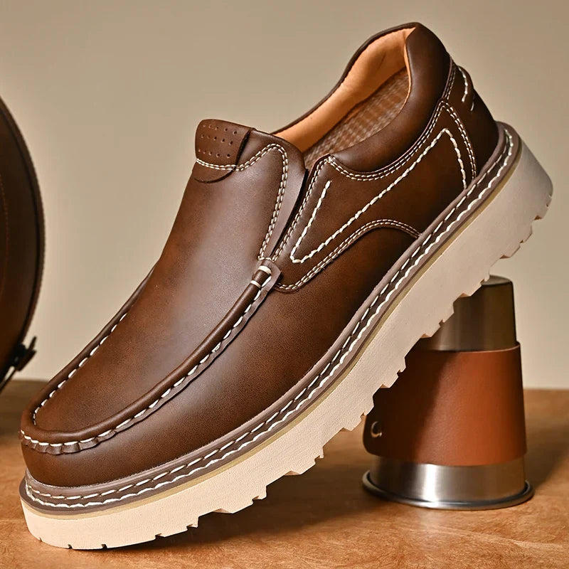 Mocassini in pelle uomo – Suola antiscivolo stile professionale