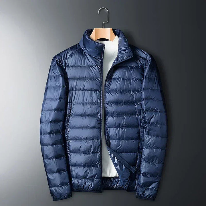 Men's Lightweight Down Jacket – Compact Quilted Travel Coat