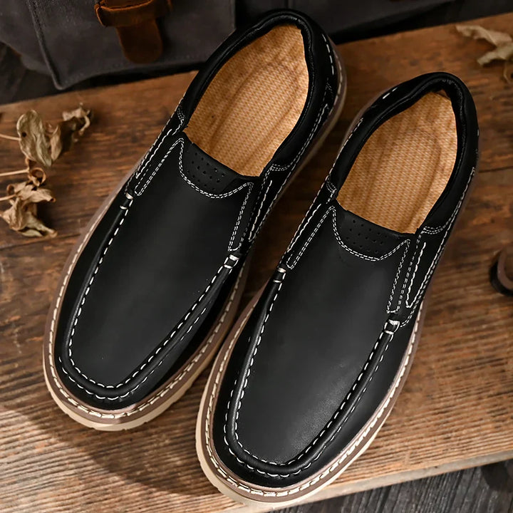 Mocassini in pelle uomo – Suola antiscivolo stile professionale