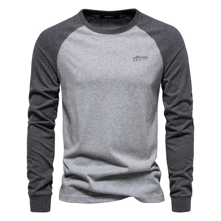 Men's Cotton Raglan Sleeve Shirt – Round Neck Casual Fit