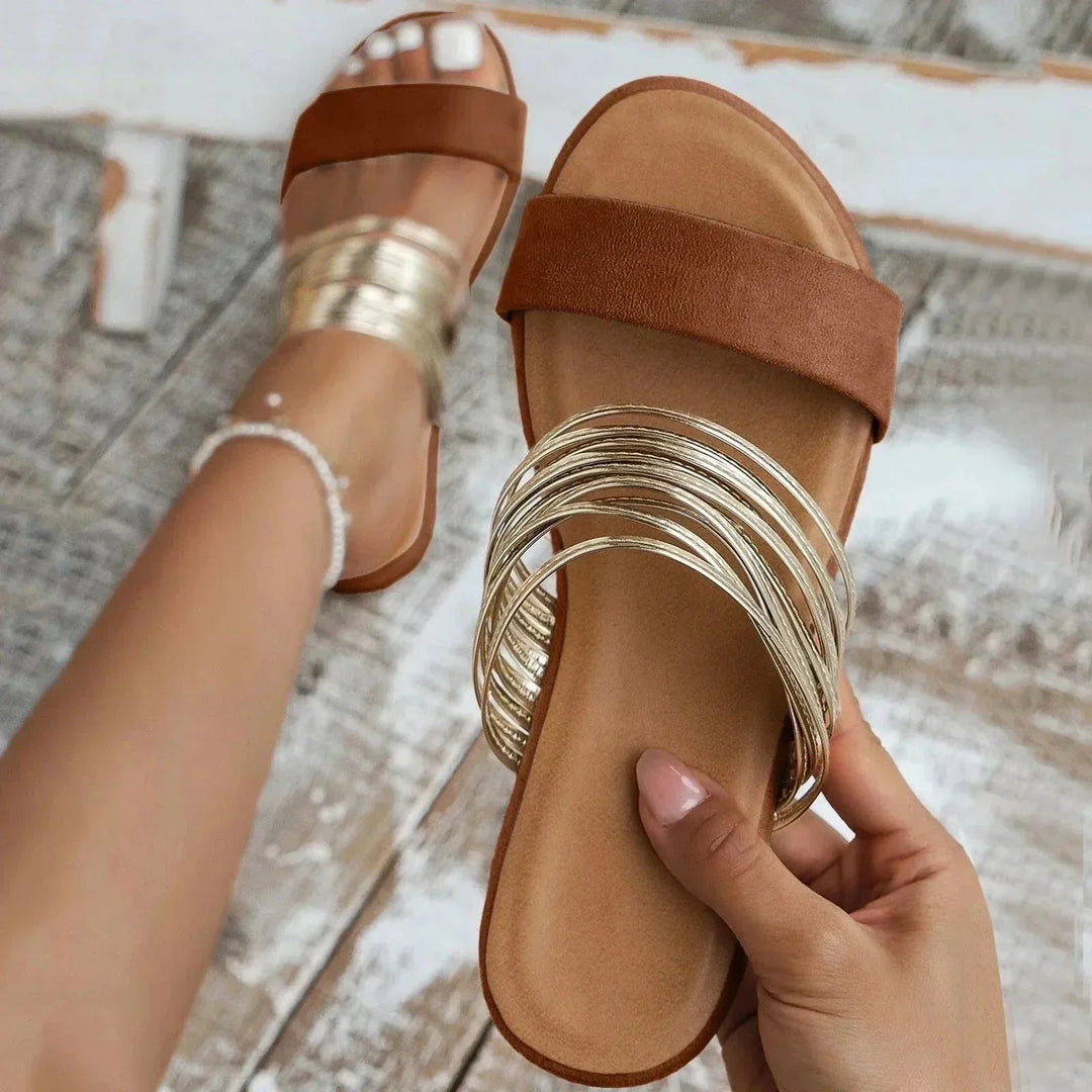 Sandali slides da donna – Bassi facile da infilare stile aperto