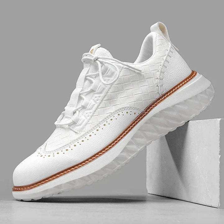 Men's Textured Fabric Sneakers – Breathable Lining and Rubber Sole