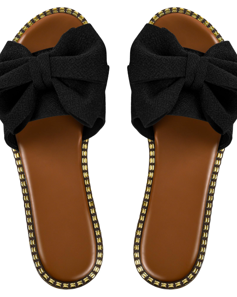 Sandali Mules Donna con Fiocco – Sandali Slip-On Eleganti