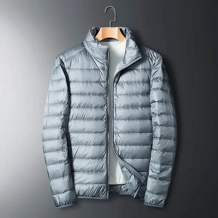 Men's Lightweight Down Jacket – Compact Quilted Travel Coat