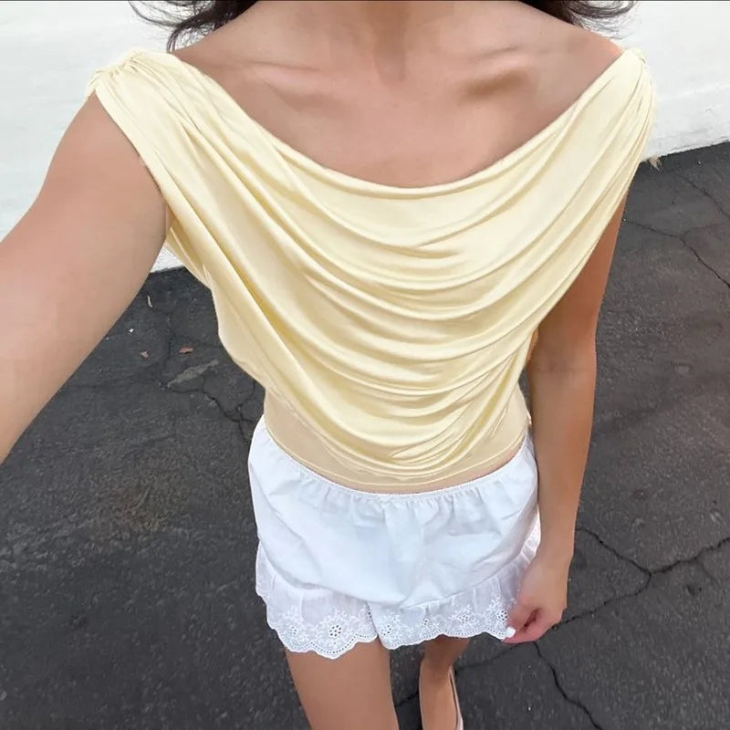 Top donna spalle scoperte crop – senza maniche schiena scoperta