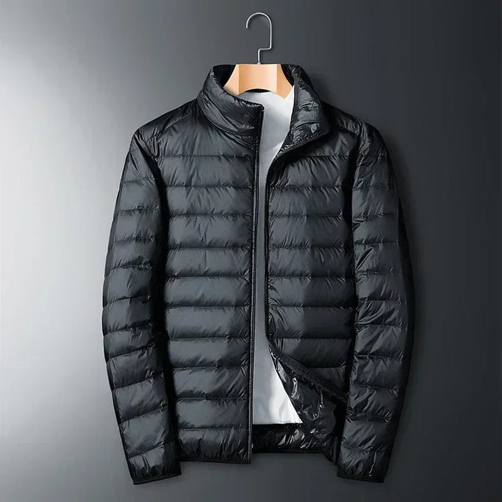 Men's Lightweight Down Jacket – Compact Quilted Travel Coat