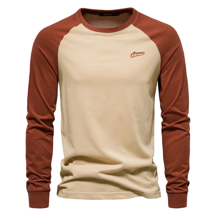 Men's Cotton Raglan Sleeve Shirt – Round Neck Casual Fit