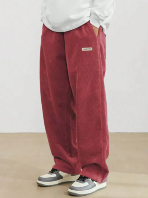 Pantalon Homme Large à Cordon – Coupe Droite Décontractée