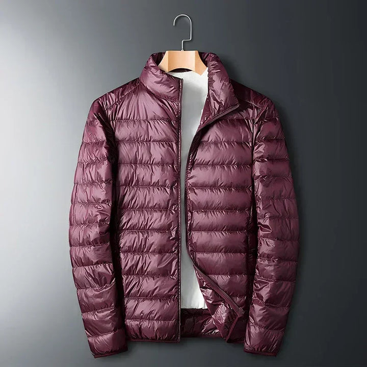 Men's Lightweight Down Jacket – Compact Quilted Travel Coat