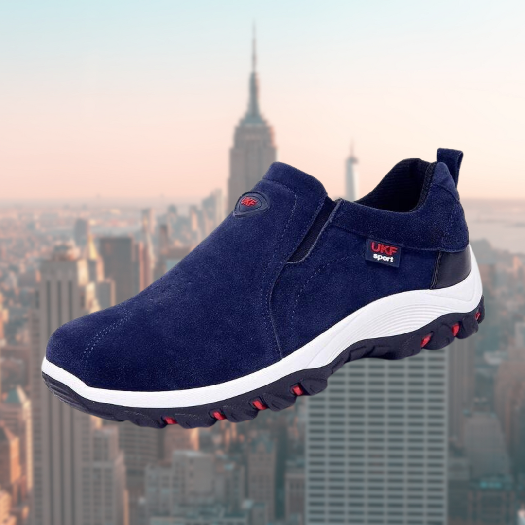 Men's Suede-Effect Shoes – Durable Sole and Everyday Comfort