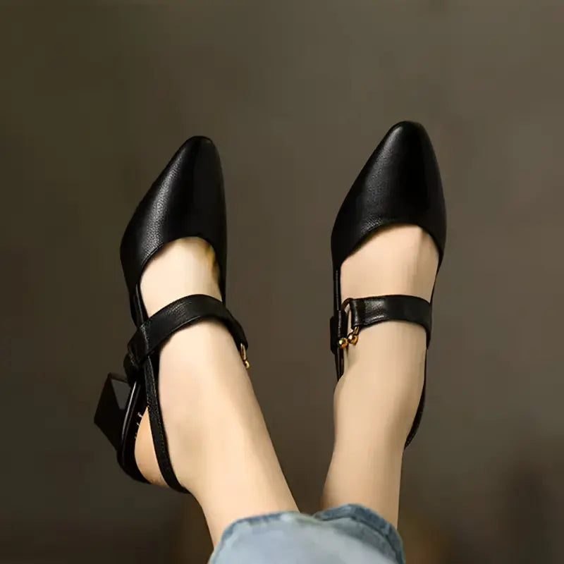 Women's Pointed Toe High Heel Sandals – Buckle Strap