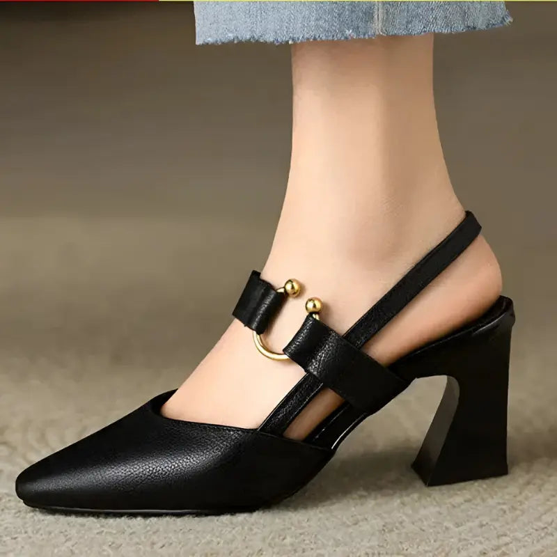 Women's Pointed Toe High Heel Sandals – Buckle Strap
