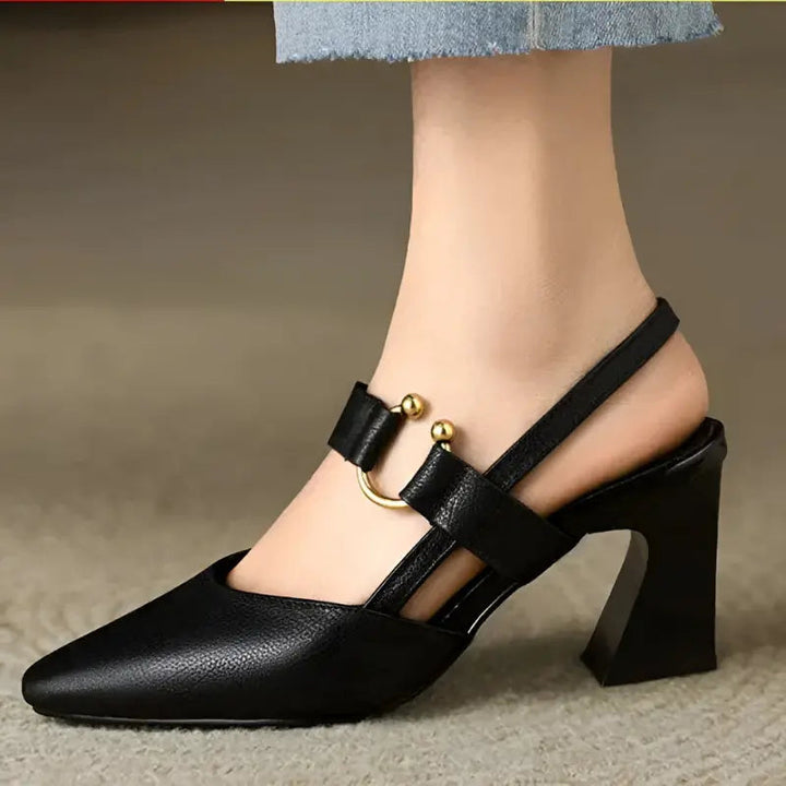 Women's Pointed Toe High Heel Sandals – Buckle Strap