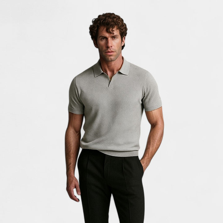 Polo in cotone senza bottoni - Eleganza Riviera