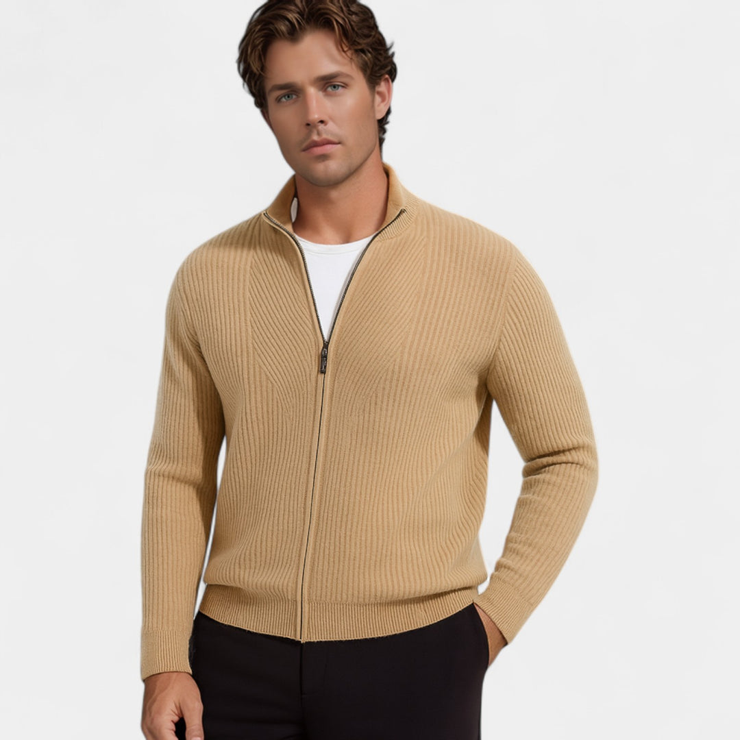 Cardigan uomo in puro cashmere – maglia spessa, stile casual