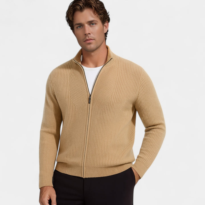 Cardigan uomo in puro cashmere – maglia spessa, stile casual