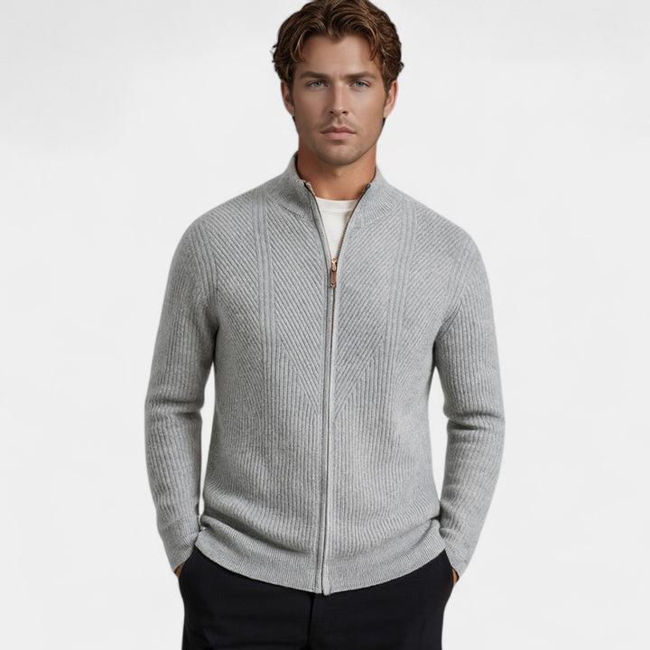 Cardigan uomo in puro cashmere – maglia spessa, stile casual