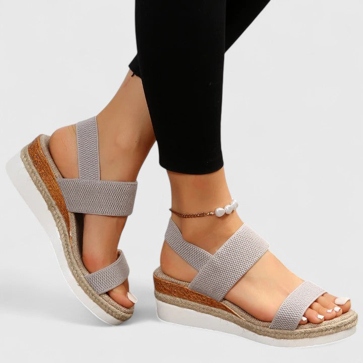 Sandales Compensées Femme Espadrille – Slingback Semelle Basse