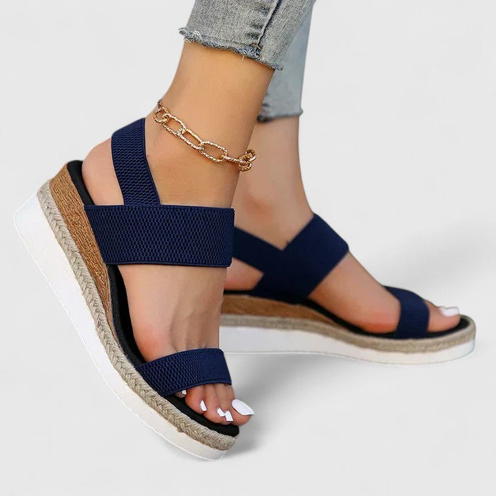 Sandales Compensées Femme Espadrille – Slingback Semelle Basse