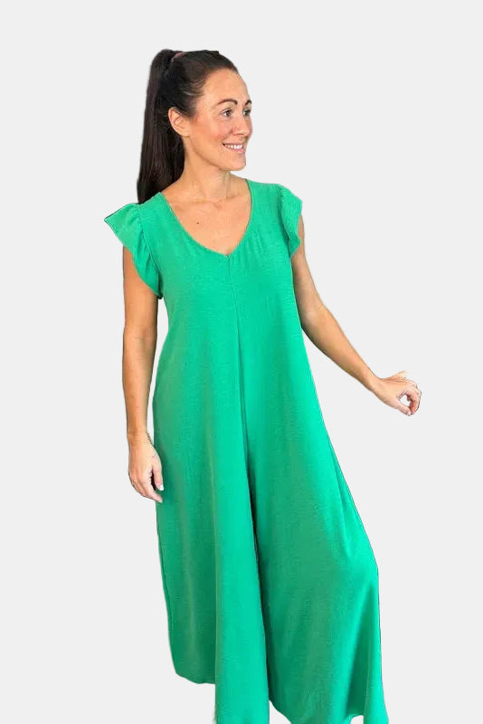 Combinaison Maxi Femme Sans Manches – Silhouette Fluide en A