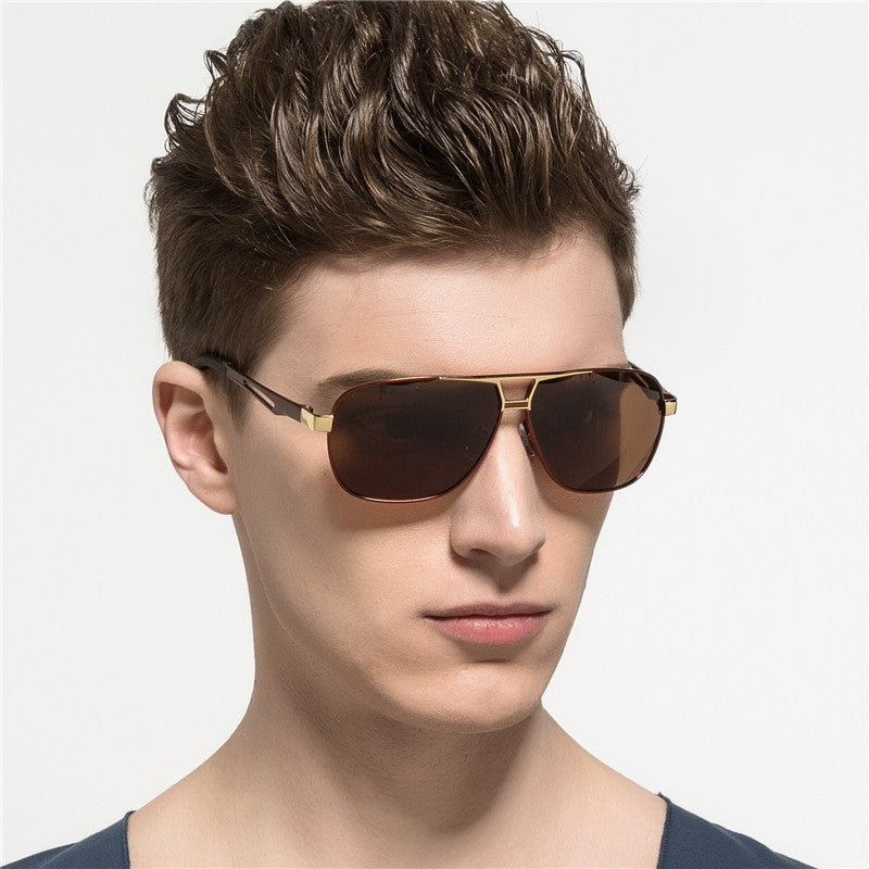 Men's Polarized Aviator Sunglasses – HD Metal Frame