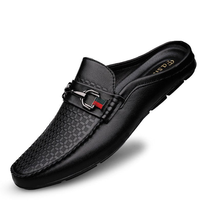 Mocassini mule uomo in pelle di vitello – Slip-on retrò senza retro