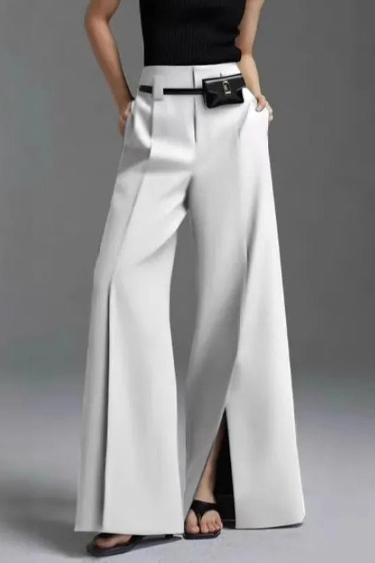 Pantalon Femme évasé à fentes – Coupe fluide élégante