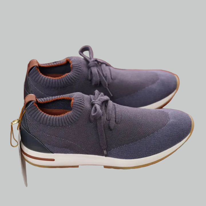 Men's Full-Grain Leather Sock Sneakers – Cashmere Lining